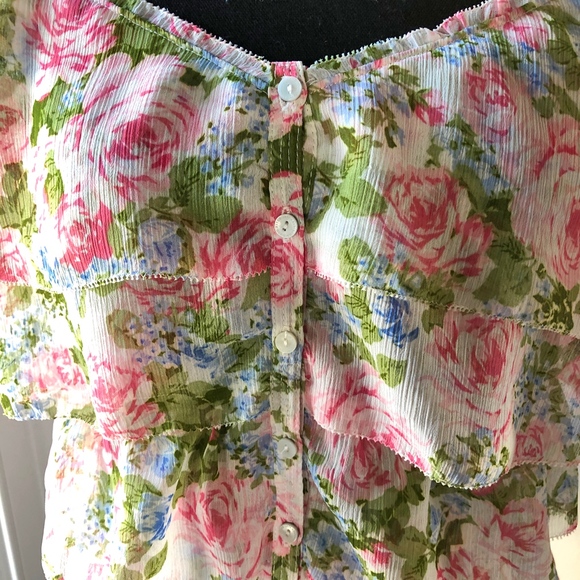Abercrombie & Fitch Floral Flowy Tank Blouse - Picture 4 of 6